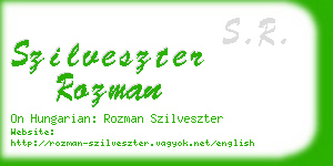 szilveszter rozman business card